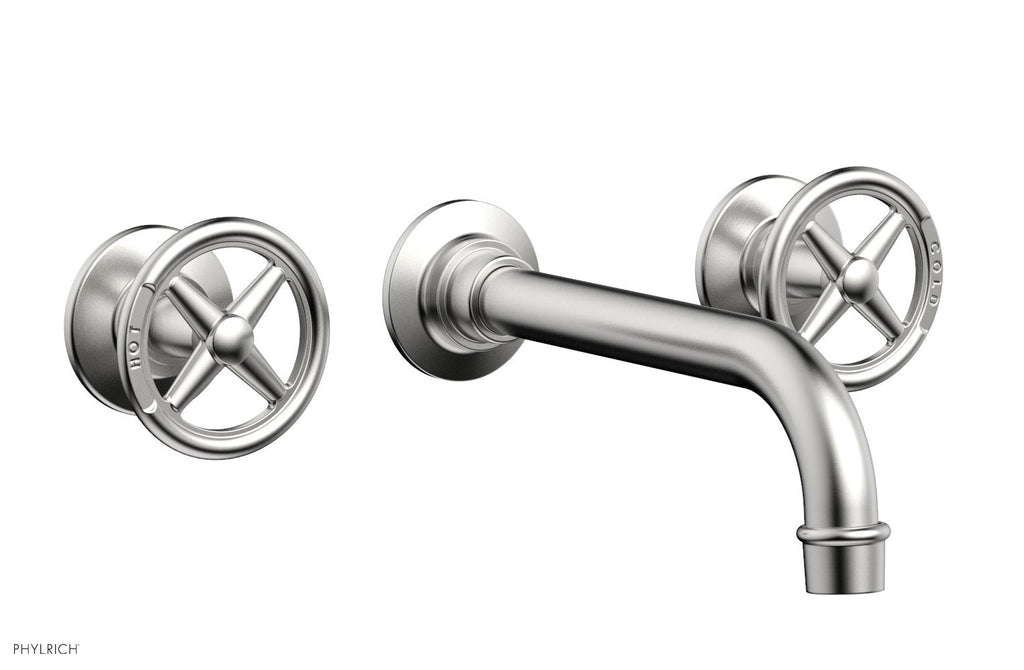 WORKS Wall Tub Set   Cross Handles by Phylrich - Pewter