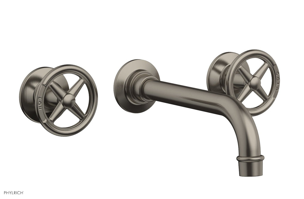 WORKS Wall Lavatory Set   Cross Handles by Phylrich - Pewter