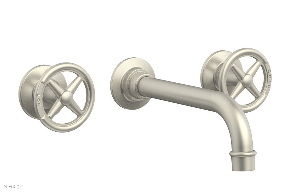 WORKS Wall Tub Set   Cross Handles by Phylrich - Polished Brass Uncoated
