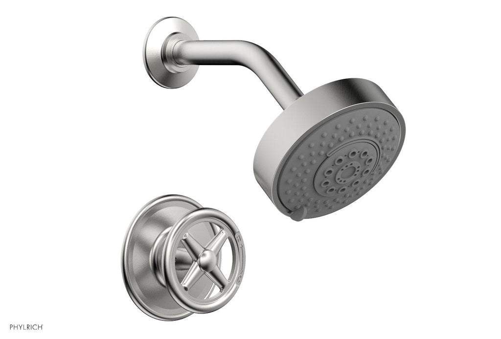 WORKS Pressure Balance Shower Set   Cross Handle by Phylrich - Polished Chrome