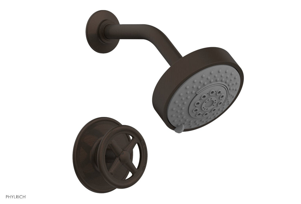 WORKS Pressure Balance Shower Set   Cross Handle by Phylrich - Antique Bronze