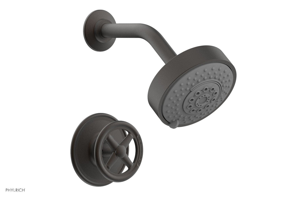 WORKS Pressure Balance Shower Set   Cross Handle by Phylrich - Oil Rubbed Bronze