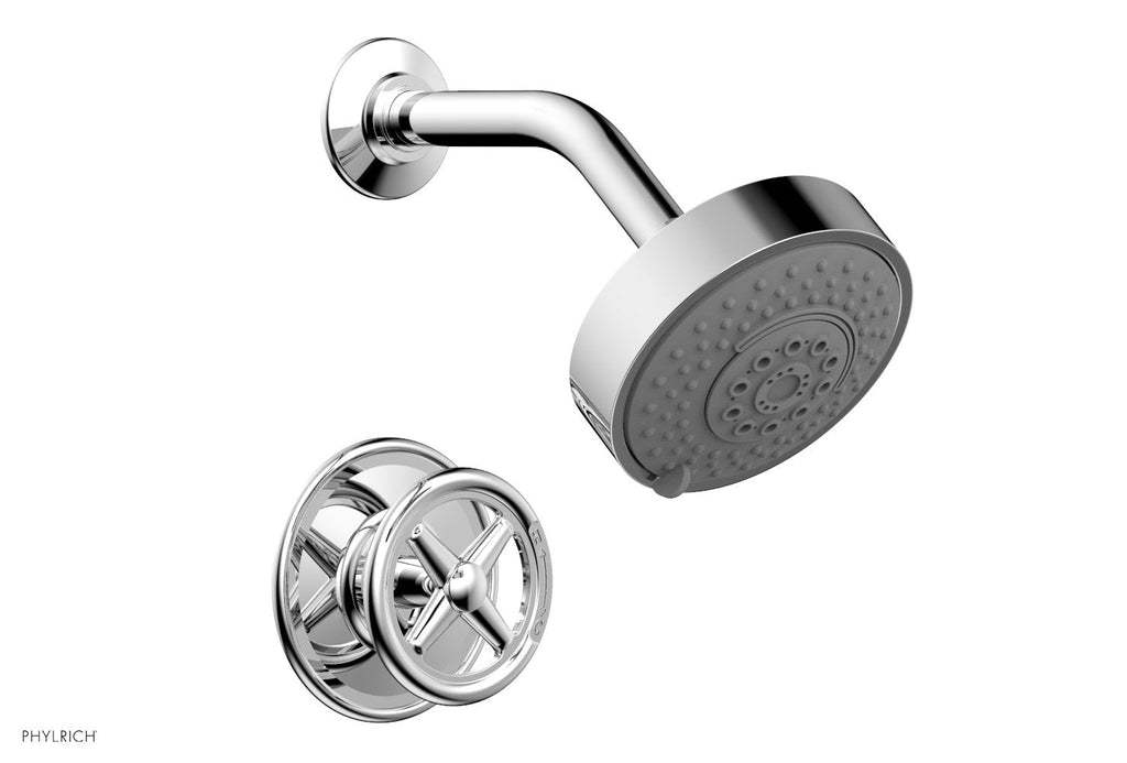WORKS Pressure Balance Shower Set   Cross Handle by Phylrich - Polished Nickel