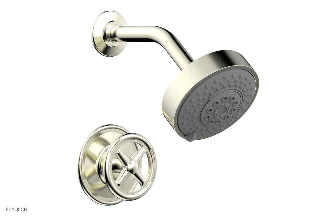 WORKS Pressure Balance Shower Set   Cross Handle by Phylrich - French Brass