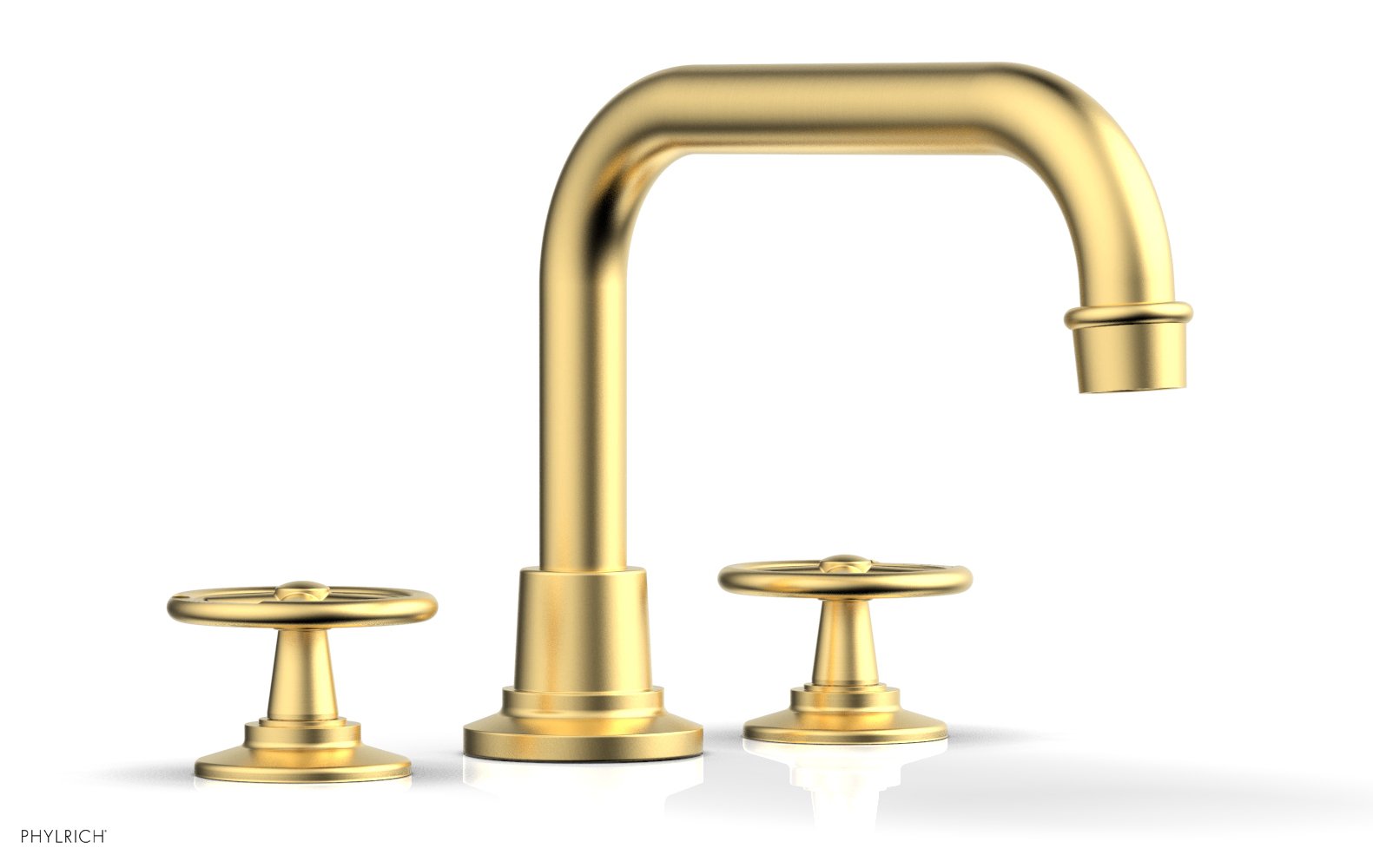 WORKS Deck Tub Set   Cross Handles by Phylrich - Satin Chrome