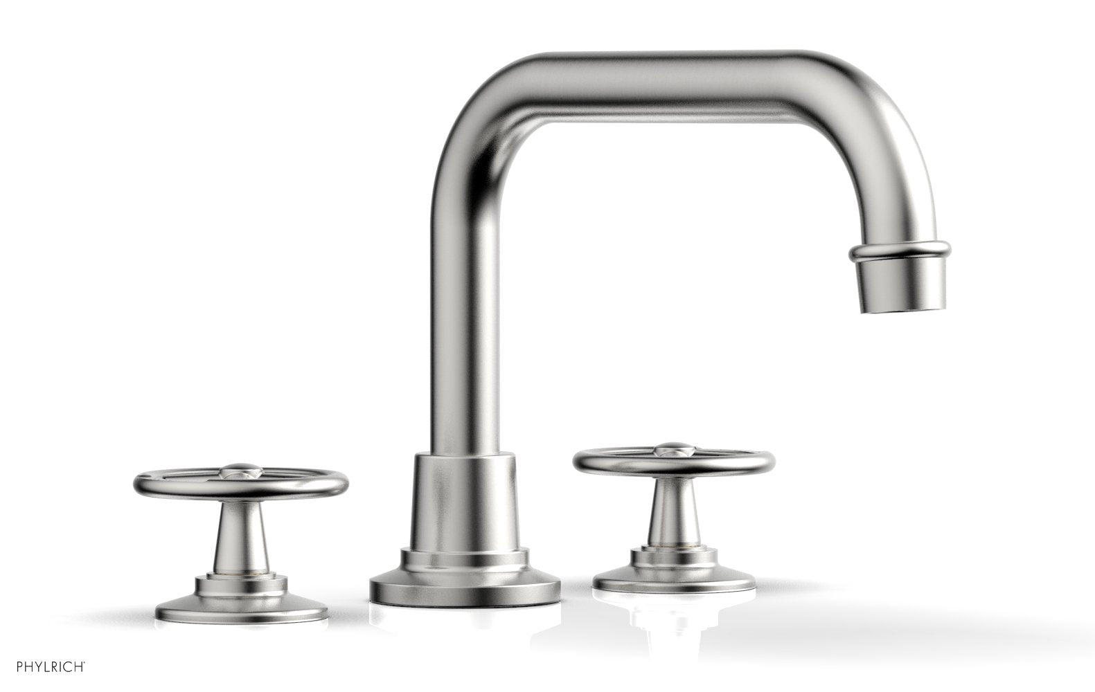 WORKS Deck Tub Set   Cross Handles by Phylrich - Pewter