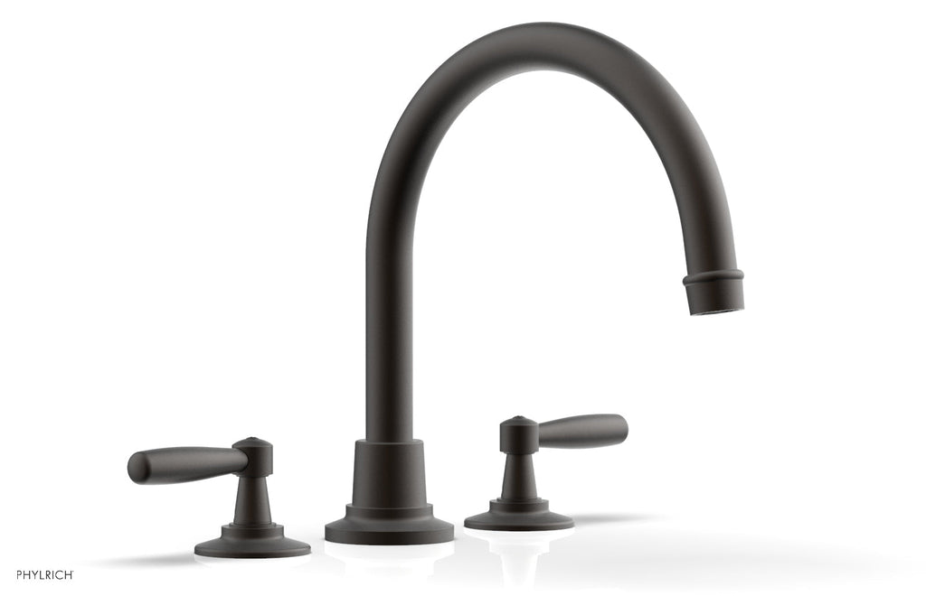 WORKS Deck Tub Set   High Spout Lever Handles by Phylrich - Oil Rubbed Bronze