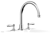 WORKS Deck Tub Set   High Spout Lever Handles by Phylrich - Polished Chrome