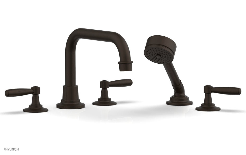WORKS Deck Tub Set with Hand Shower   Lever Handles by Phylrich - Oil Rubbed Bronze