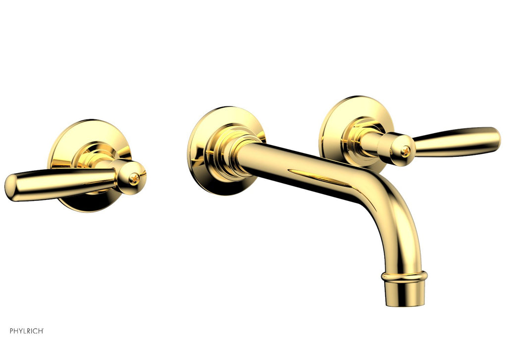 WORKS Wall Tub Set   Lever Handles by Phylrich - Satin Gold