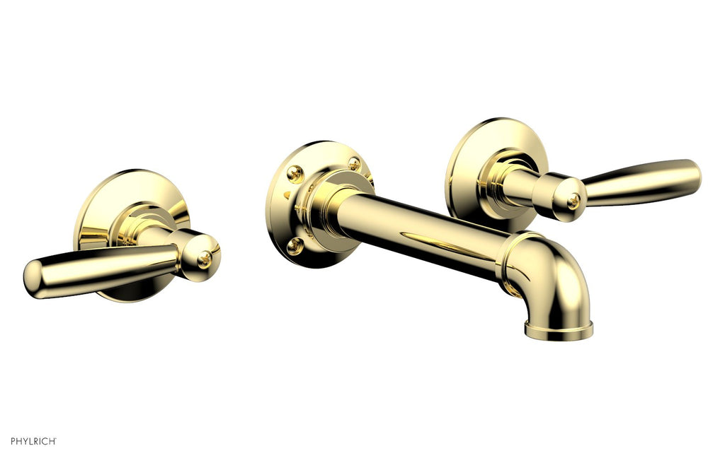WORKS 2 Wall Lavatory Set   Lever Handles by Phylrich - Polished Gold