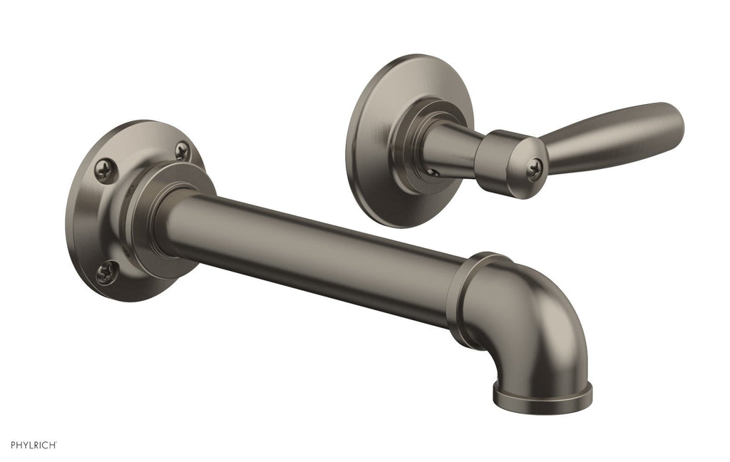 WORKS 2 Single Handle Wall Lavatory Set   Lever Handles by Phylrich - Pewter