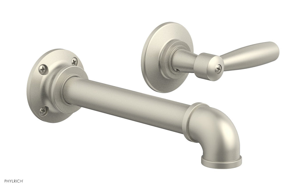 WORKS 2 Single Handle Wall Lavatory Set   Lever Handles by Phylrich - Burnished Nickel