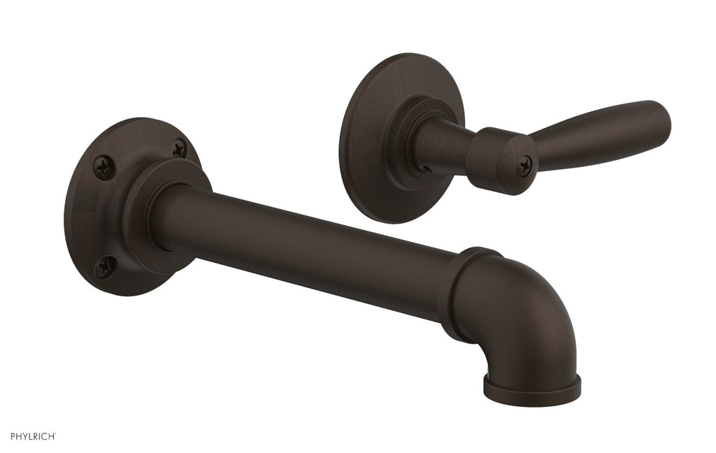 WORKS 2 Single Handle Wall Lavatory Set   Lever Handles by Phylrich - Antique Bronze