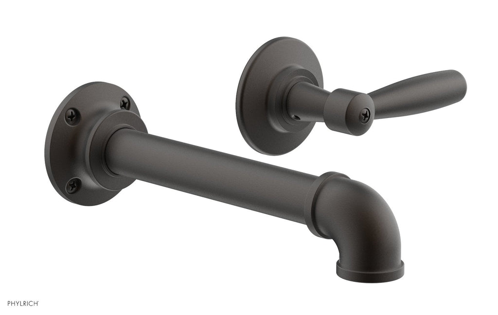 WORKS 2 Single Handle Wall Lavatory Set   Lever Handles by Phylrich - Oil Rubbed Bronze