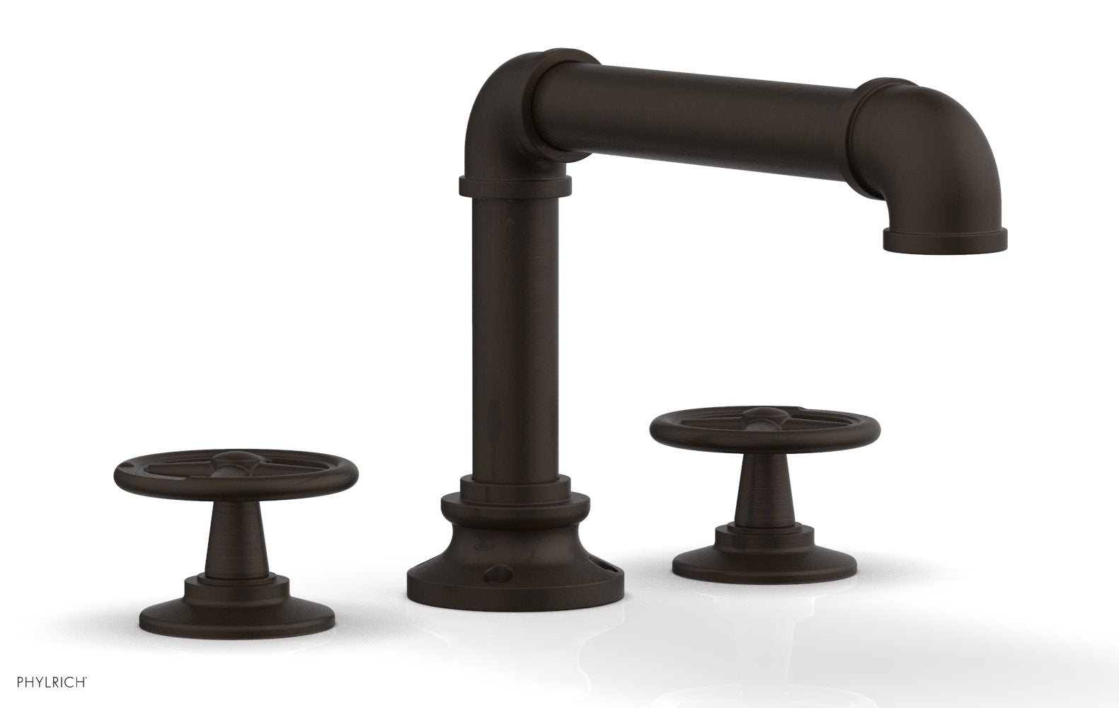 WORKS 2 Deck Tub Set   Cross Handles by Phylrich - Antique Bronze