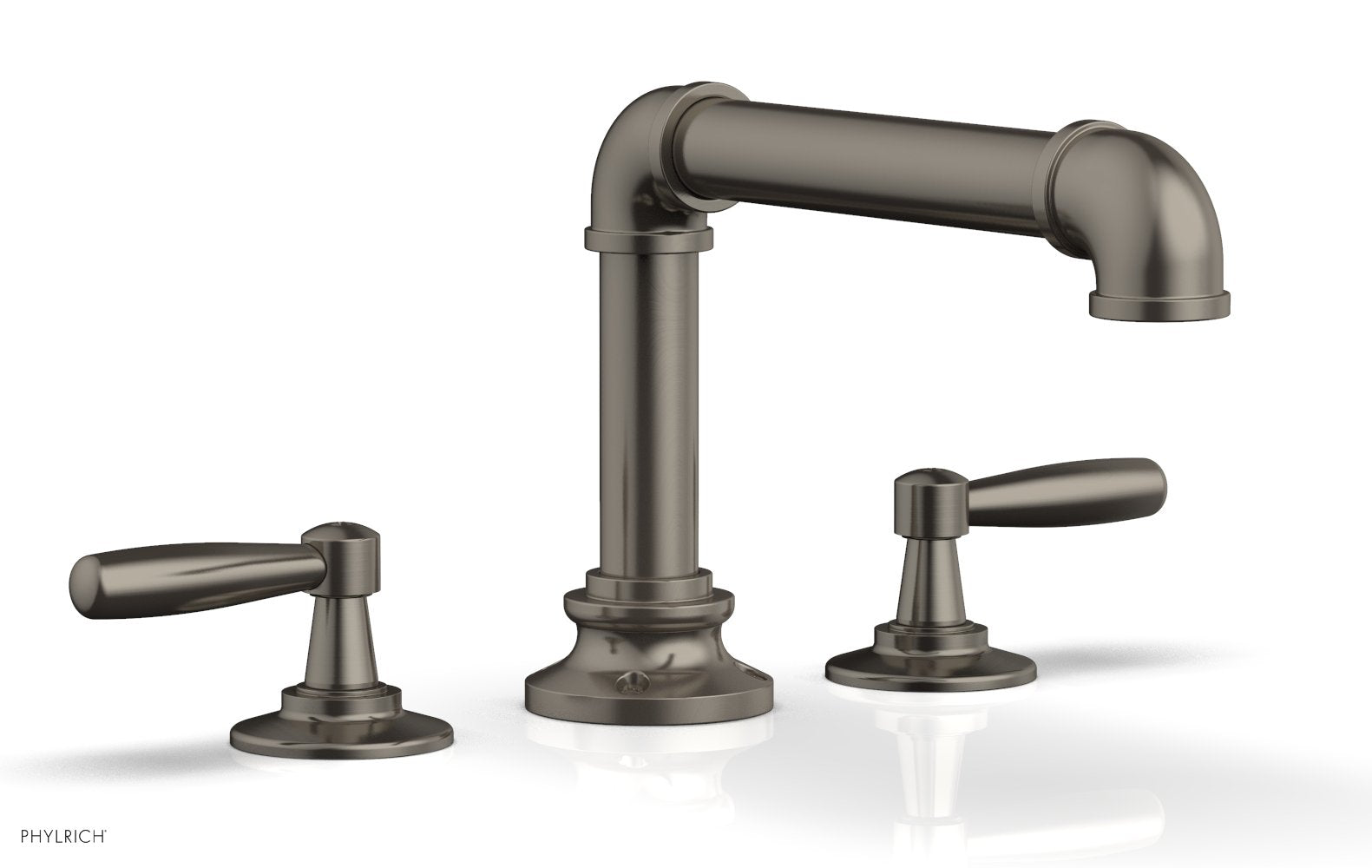 WORKS 2 Deck Tub Set   Lever Handles by Phylrich - Burnished Nickel
