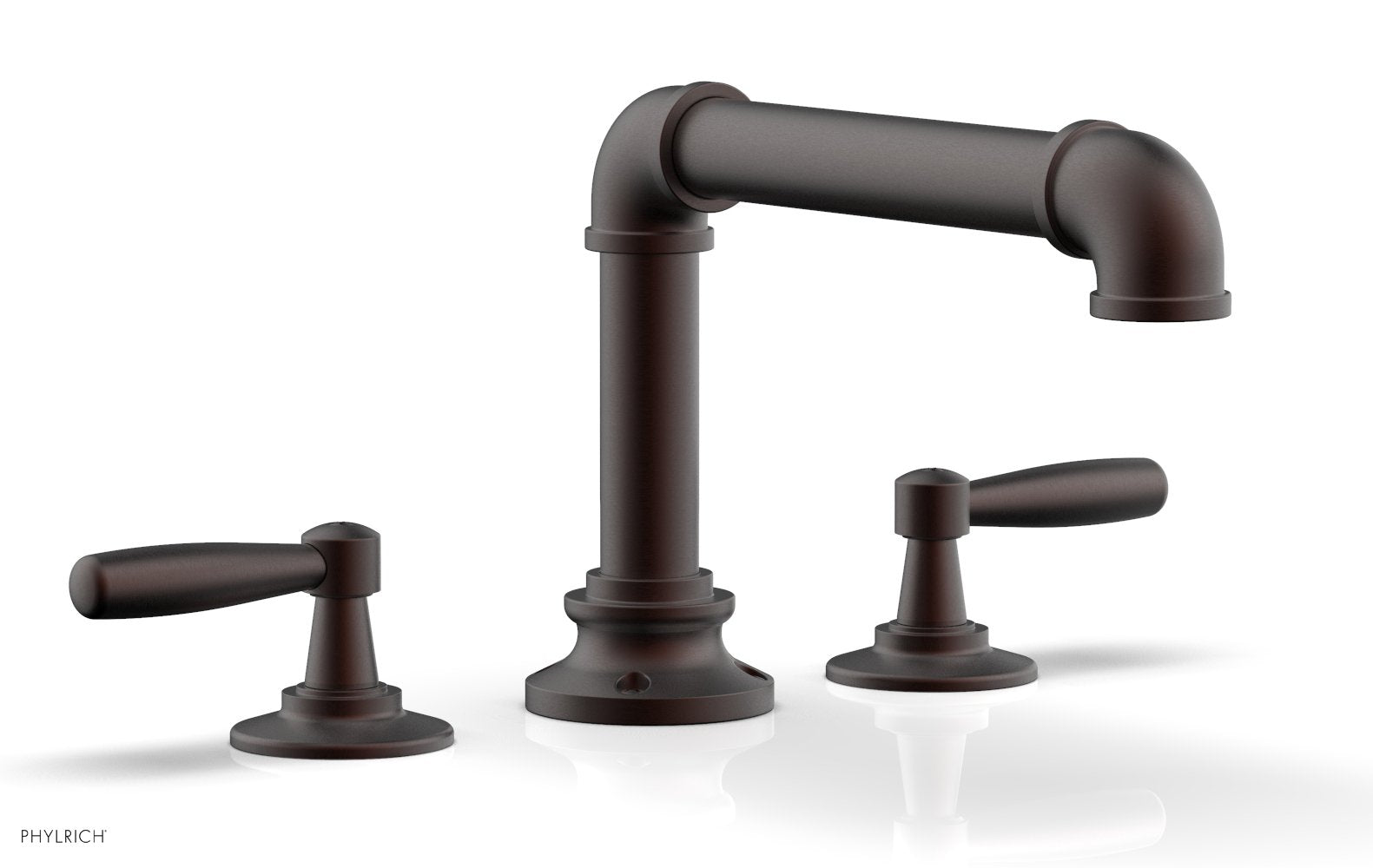 WORKS 2 Deck Tub Set   Lever Handles by Phylrich - Weathered Copper