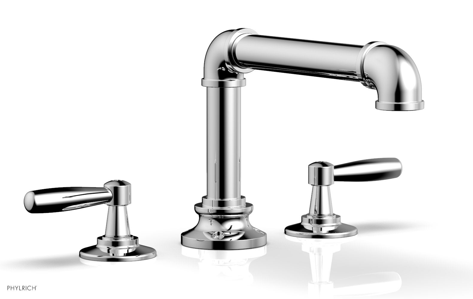 WORKS 2 Deck Tub Set   Lever Handles by Phylrich - Satin Brass