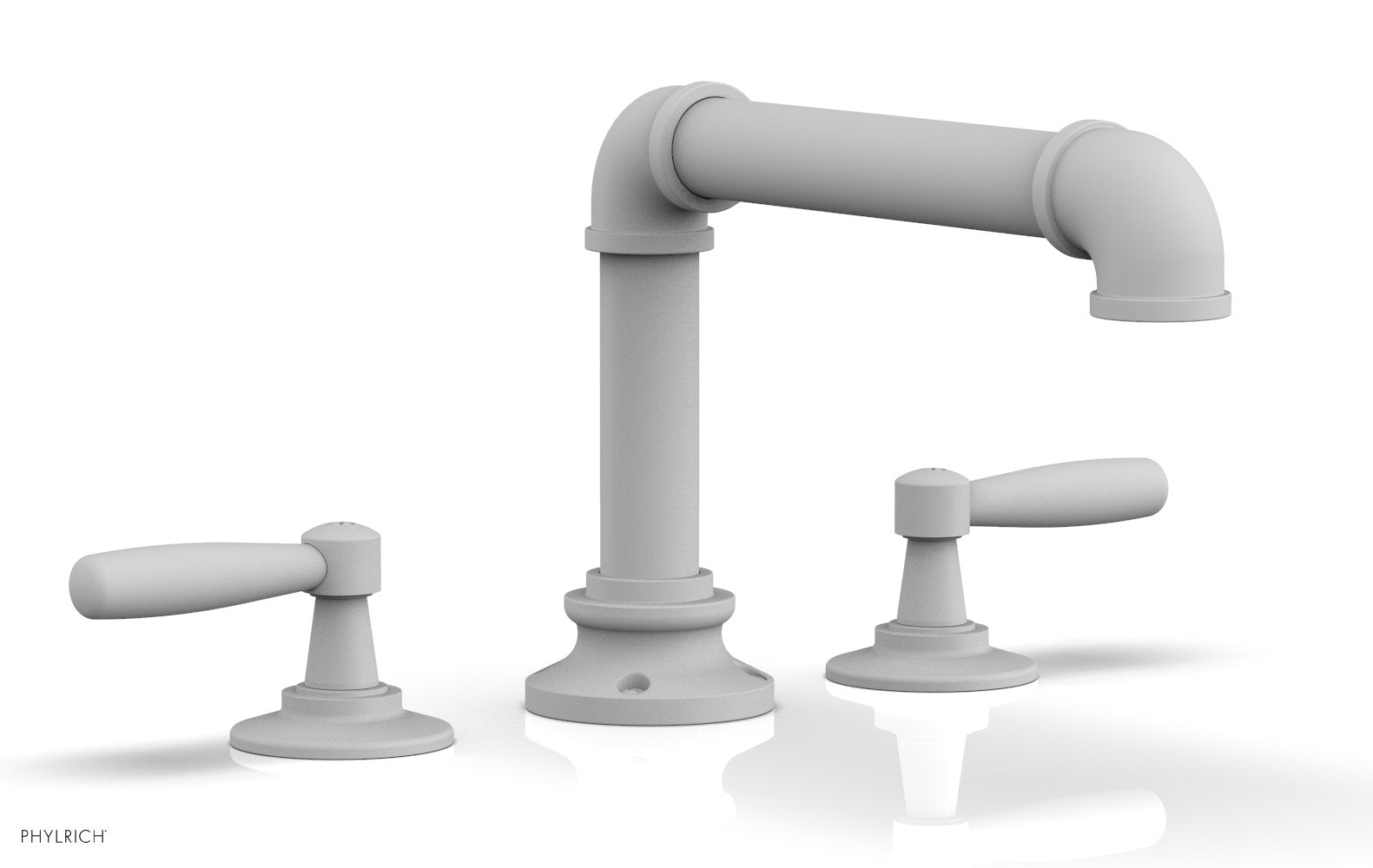 WORKS 2 Deck Tub Set   Lever Handles by Phylrich - Satin White