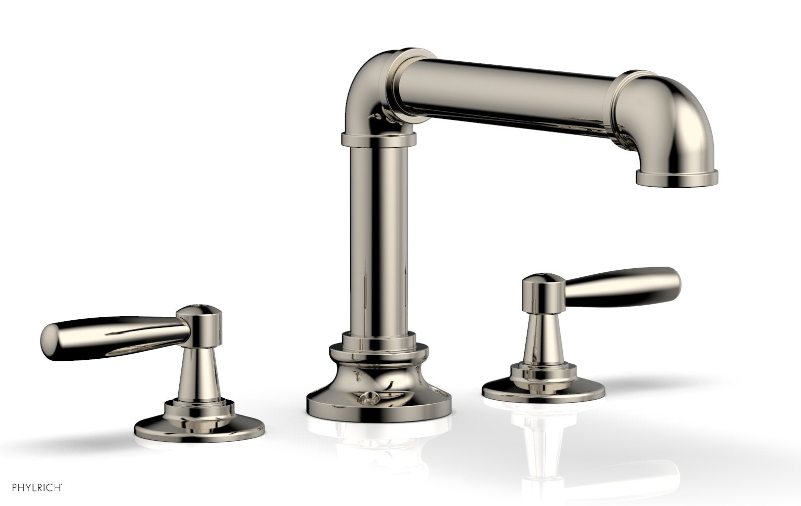 WORKS 2 Deck Tub Set   Lever Handles by Phylrich - Matte Black