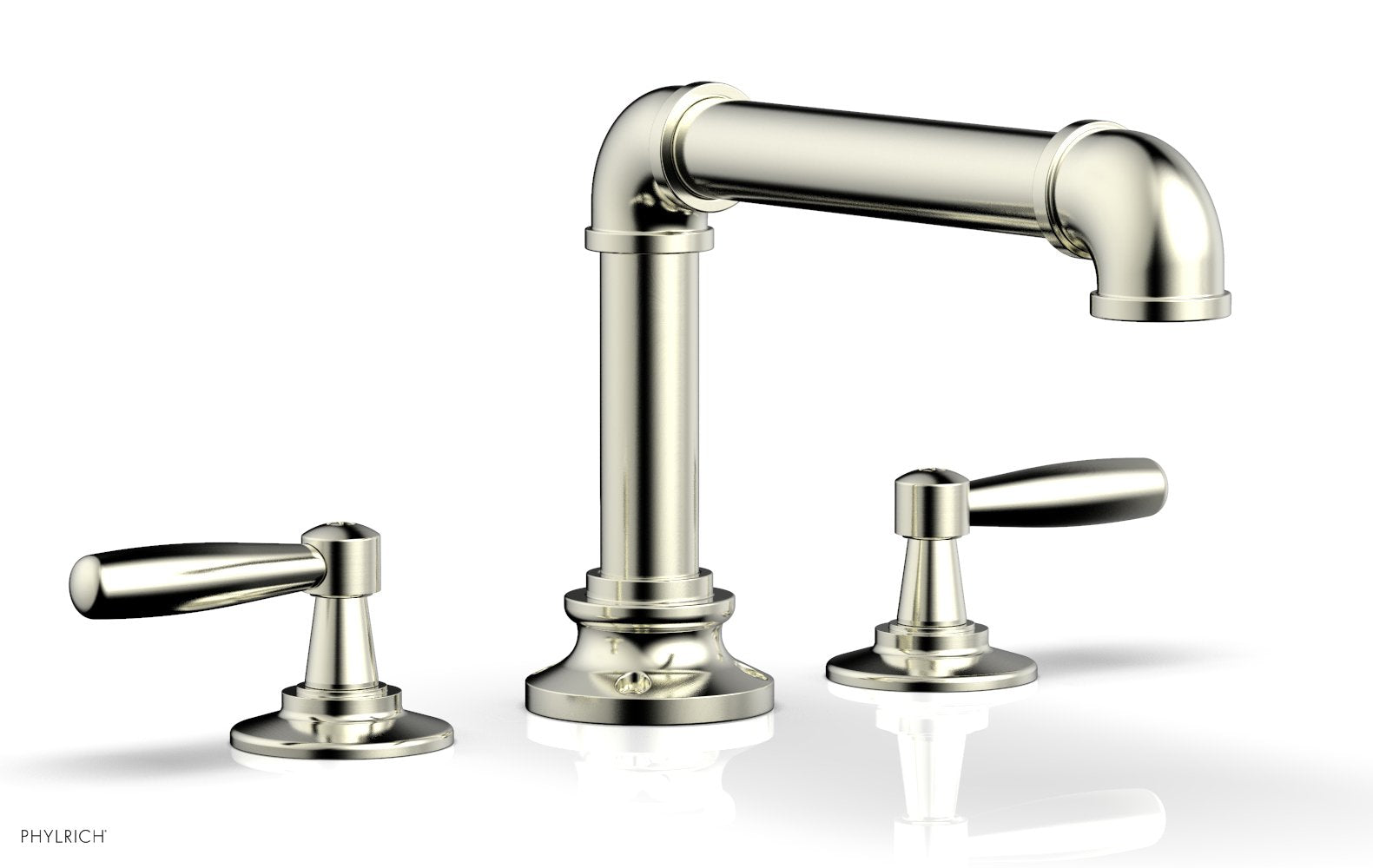 WORKS 2 Deck Tub Set   Lever Handles by Phylrich - Polished Brass