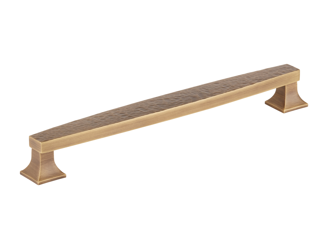 Harold Hammered Cabinet Handle by Armac Martin - 224mm - Satin Nickel Plate