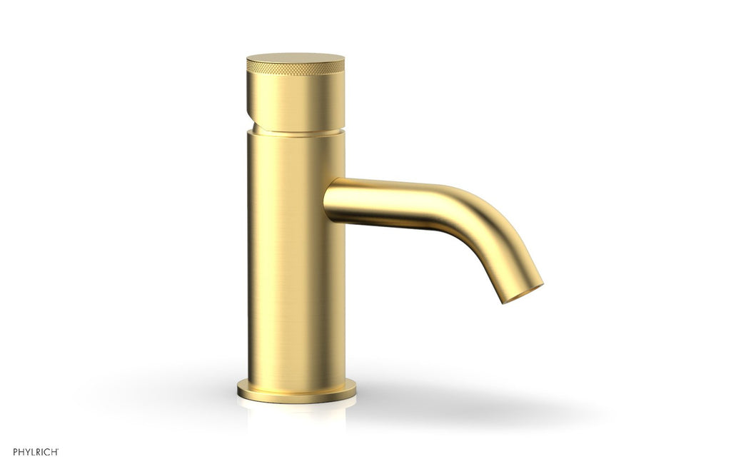 BASIC II Single Hole Lavatory Faucet, Knurled Handle by Phylrich - Burnished Gold