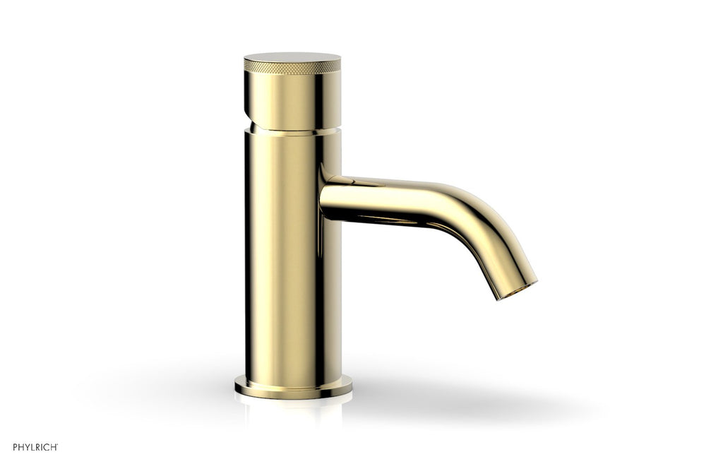 BASIC II Single Hole Lavatory Faucet, Knurled Handle by Phylrich - Polished Brass Uncoated