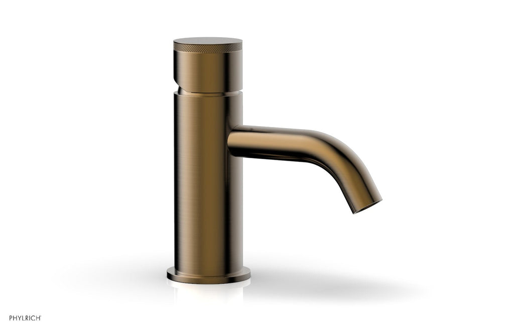 BASIC II Single Hole Lavatory Faucet, Knurled Handle by Phylrich - Antique Brass