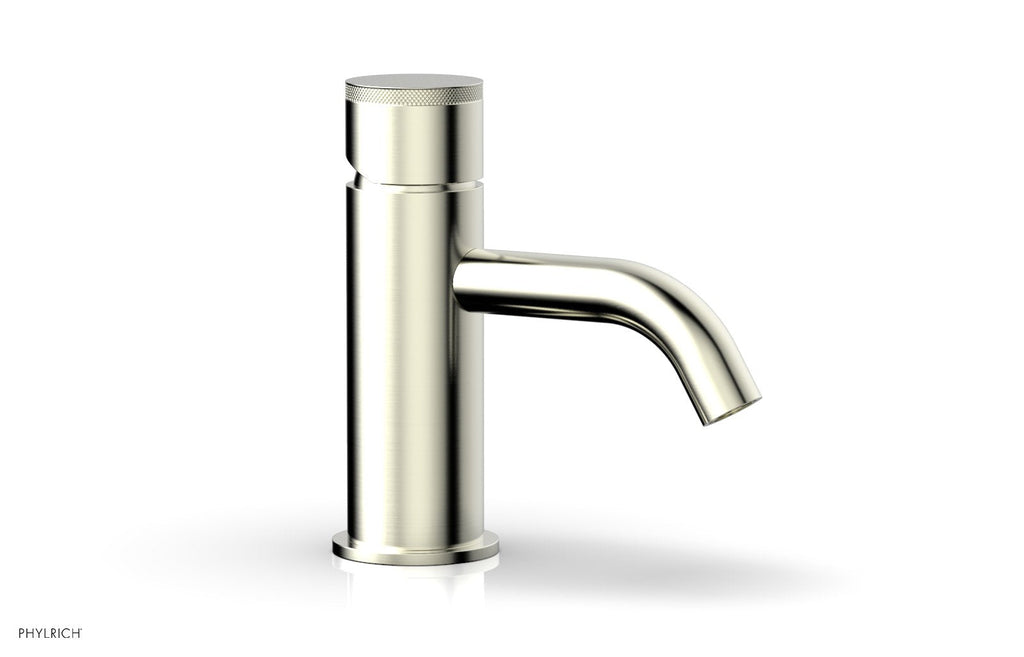 BASIC II Single Hole Lavatory Faucet, Knurled Handle by Phylrich - Satin Nickel