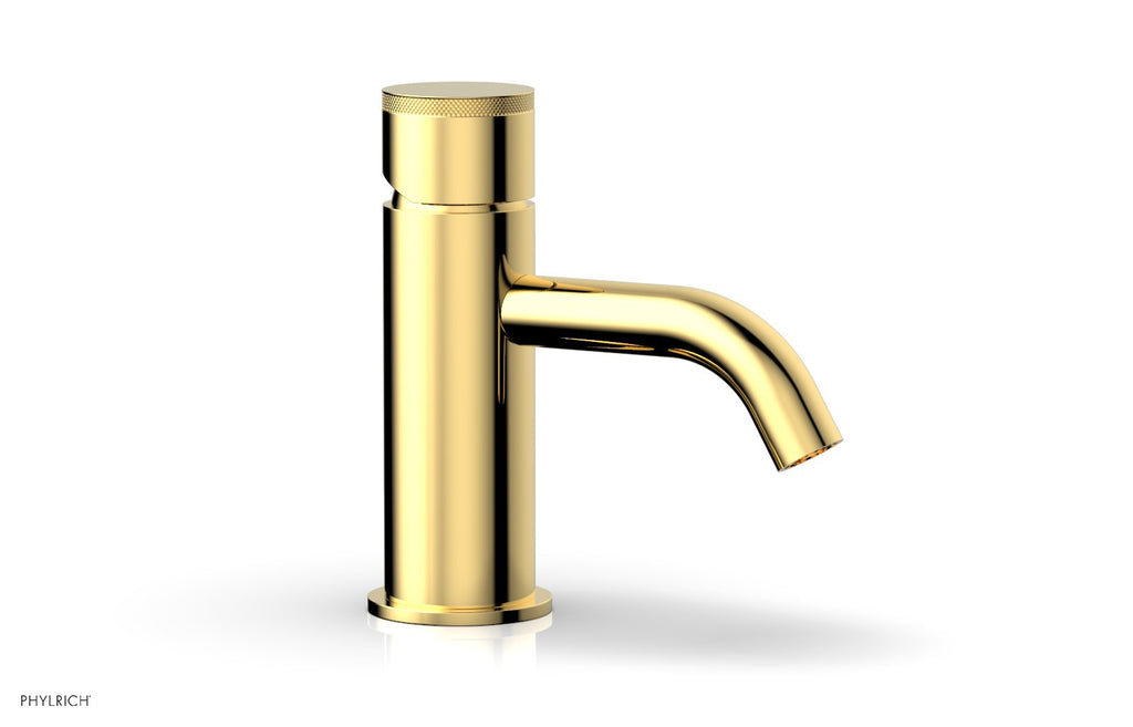 BASIC II Single Hole Lavatory Faucet, Knurled Handle by Phylrich - Polished Gold