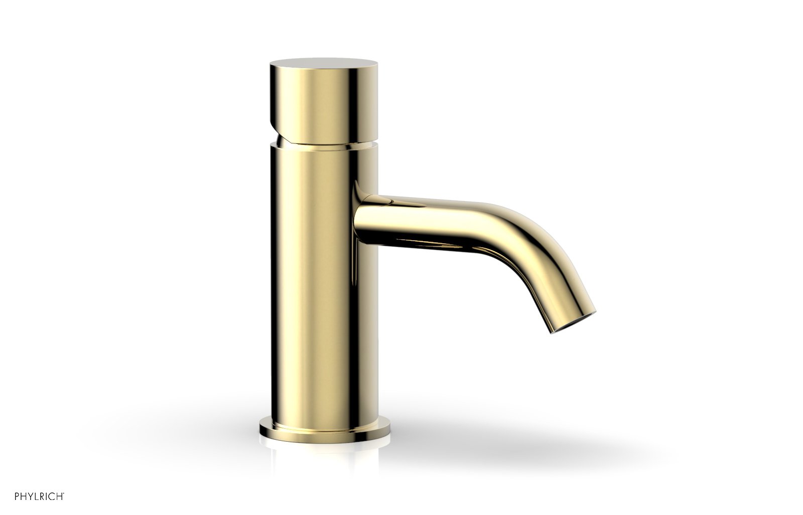 BASIC II Single Hole Lavatory Faucet, Smooth Handle by Phylrich - Polished Brass Uncoated