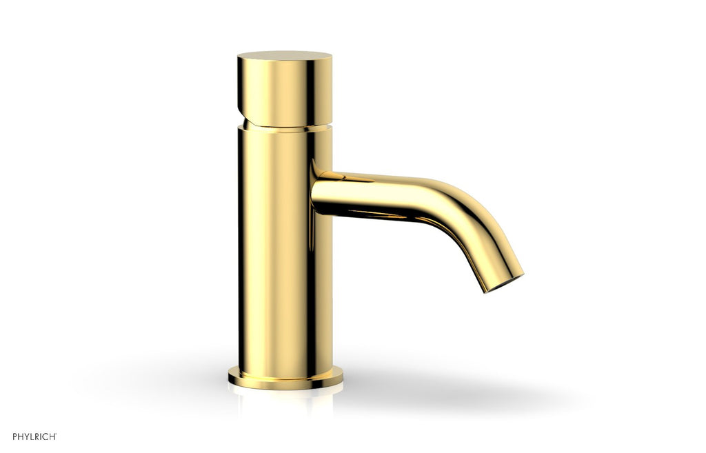 BASIC II Single Hole Lavatory Faucet, Smooth Handle by Phylrich - Satin Gold