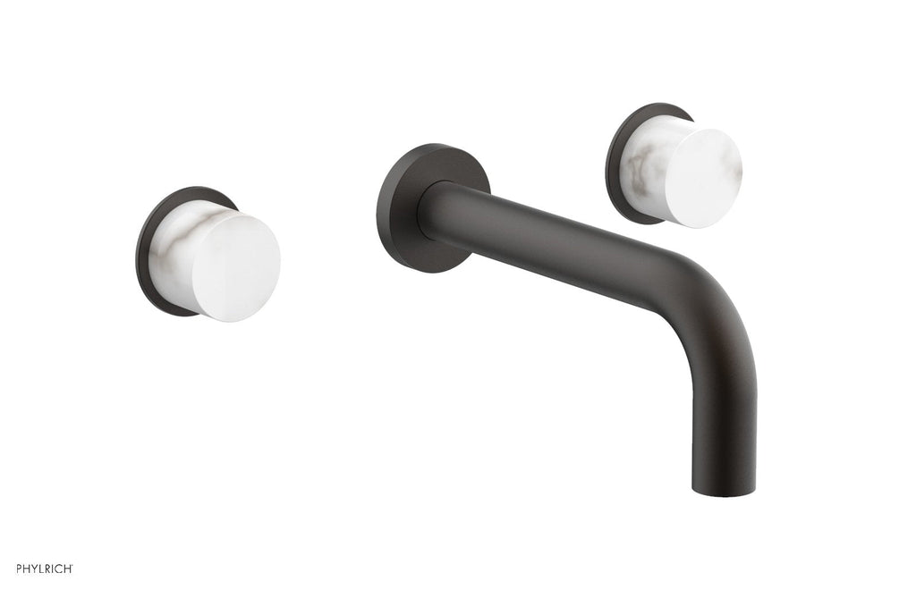 BASIC II Wall Lavatory Set   White Marble by Phylrich - Oil Rubbed Bronze