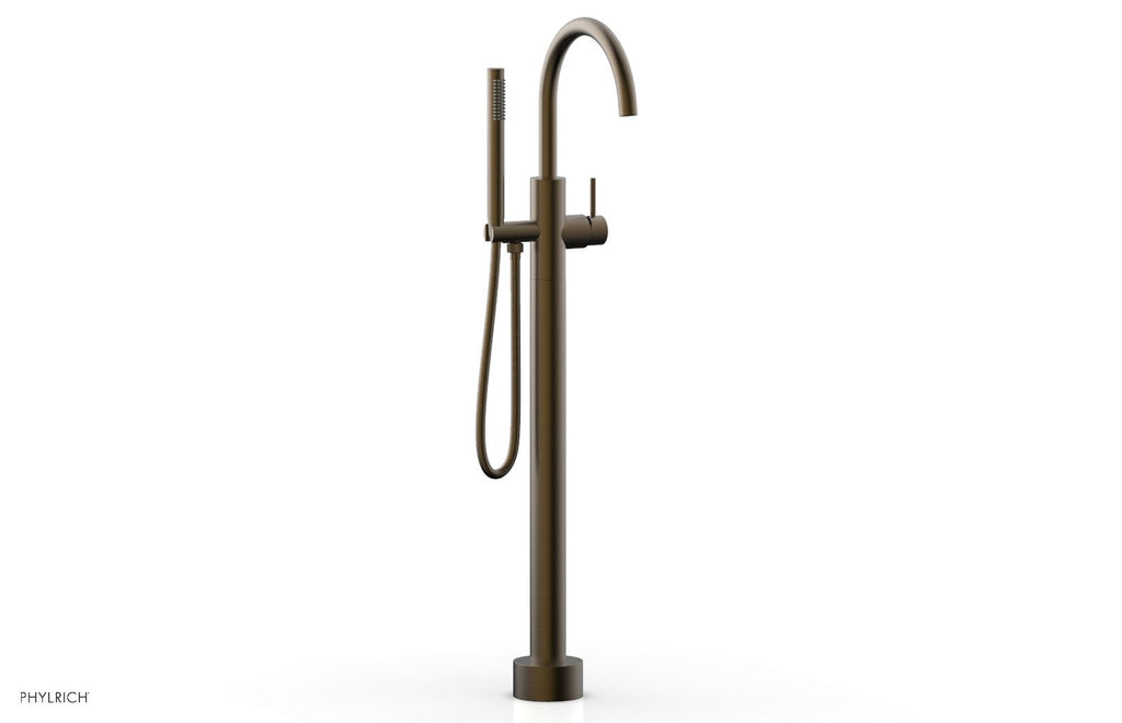 BASIC II Floor Mount Tub Filler with Hand Shower by Phylrich - Old English Brass