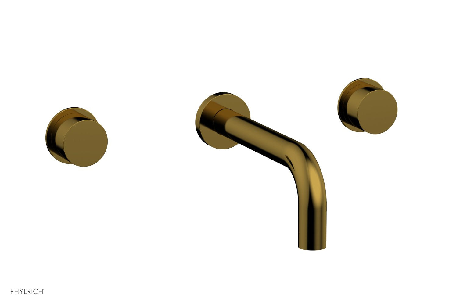 BASIC II Wall Tub Set by Phylrich - French Brass