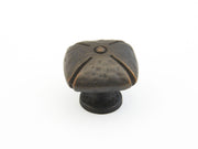 Siena Square Knob by Schaub - Ancient Bronze - New York Hardware