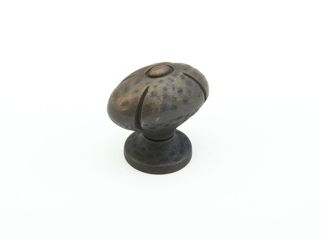 Siena Oval Knob by Schaub - Ancient Bronze - New York Hardware