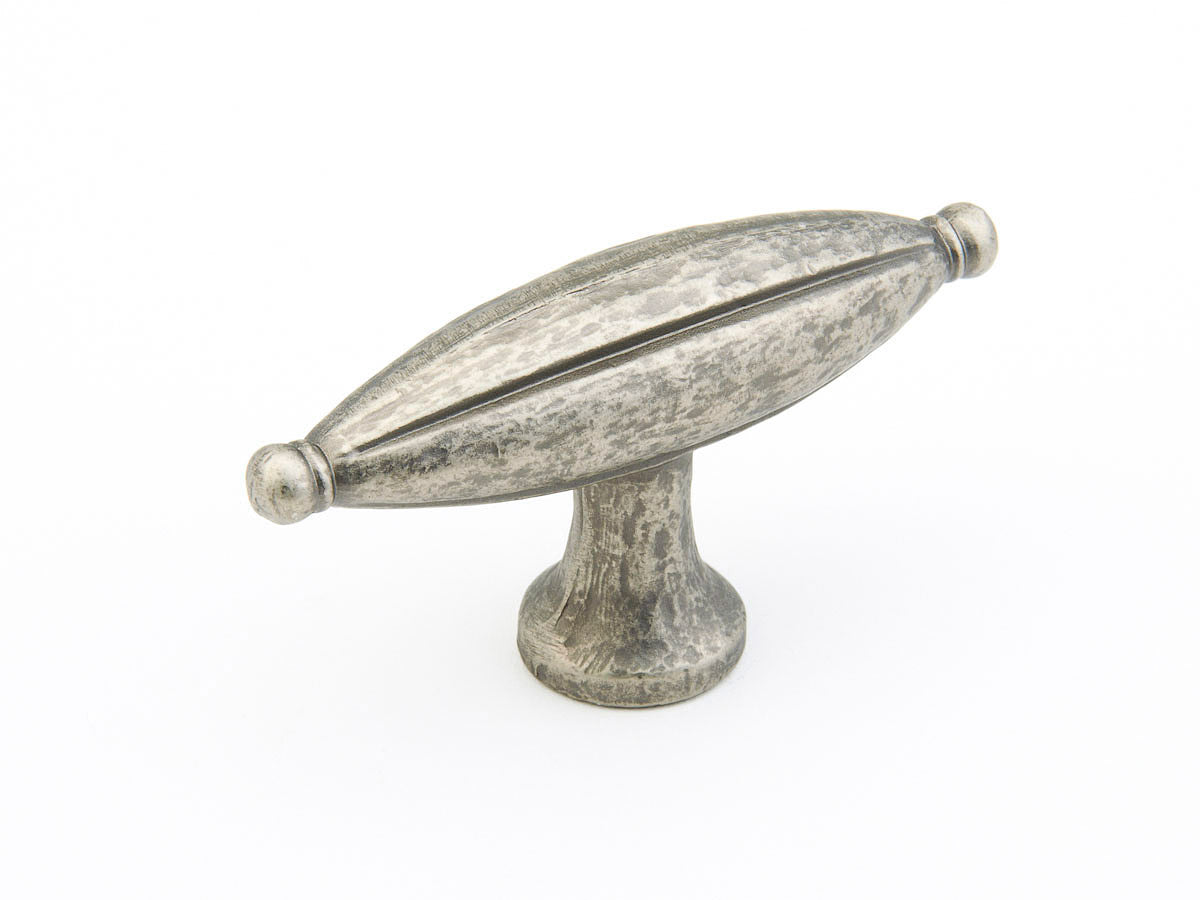 Siena T Knob by Schaub - Vibra Nickel - New York Hardware