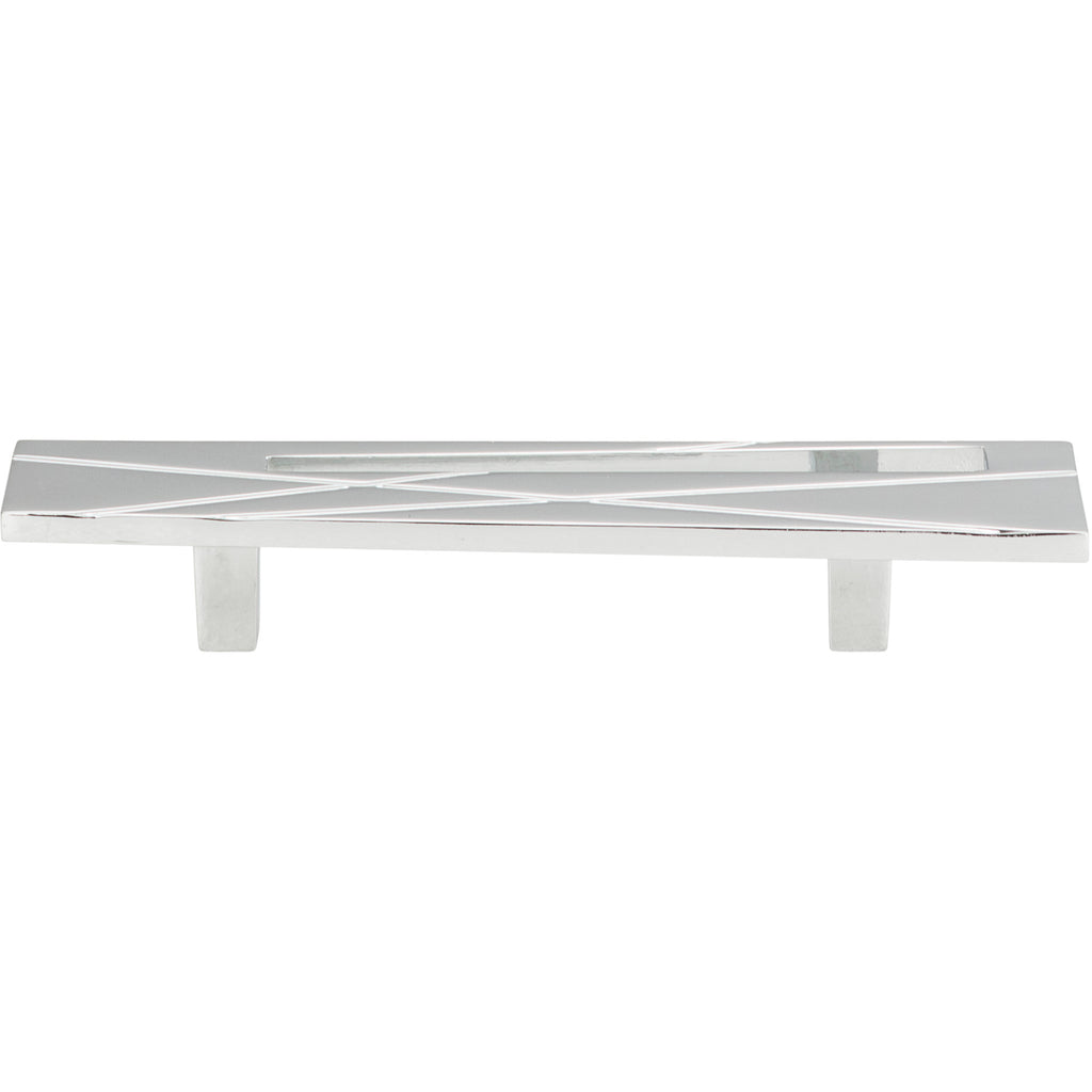 Modernist Right Pull by Atlas - 3" - Polished Chrome - New York Hardware