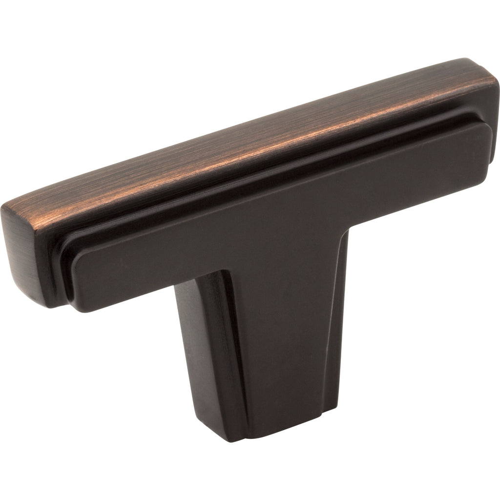 Lexa Cabinet "T" Knob by Jeffrey Alexander - Brushed Oil Rubbed Bronze