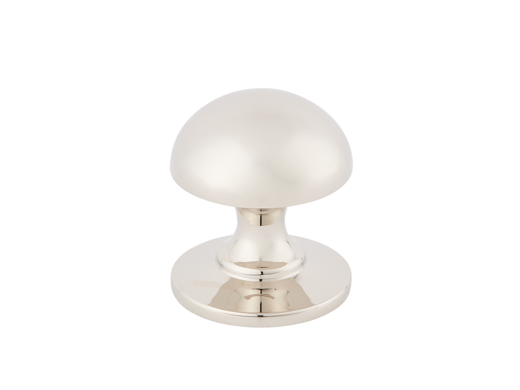 Cotswold Mushroom Cabinet Knob by Armac Martin - 25mm - Polished Nickel Plate