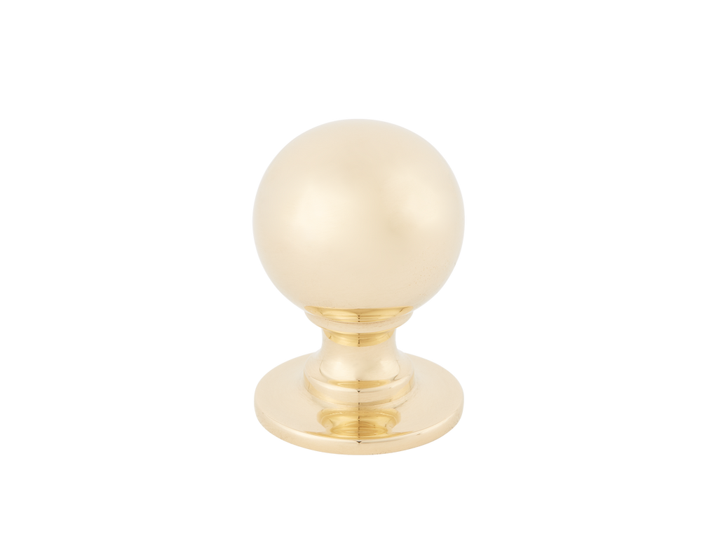 Cotswold Ball Cabinet Knob by Armac Martin - 25mm - Polished Brass Unlacquered