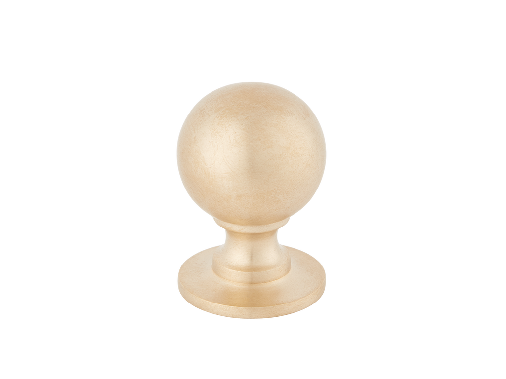 Cotswold Ball Cabinet Knob by Armac Martin - 25mm - Satin Brass Unlacquered