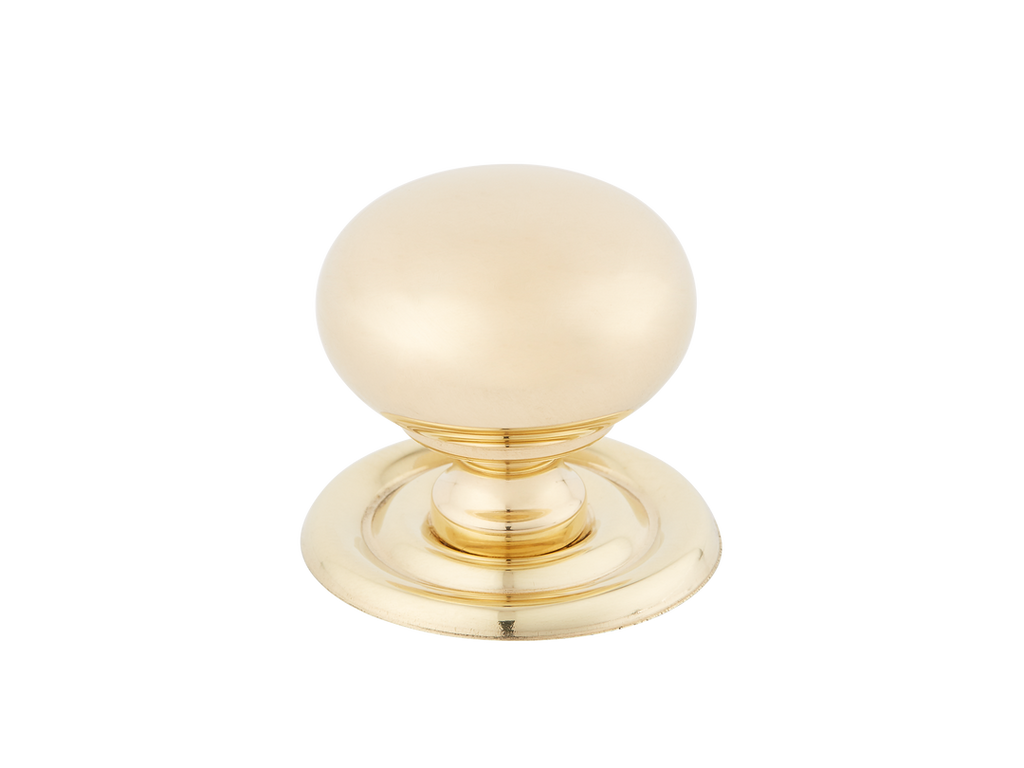 Cotswold Bun Cabinet Knob by Armac Martin - 25mm - Polished Brass Unlacquered