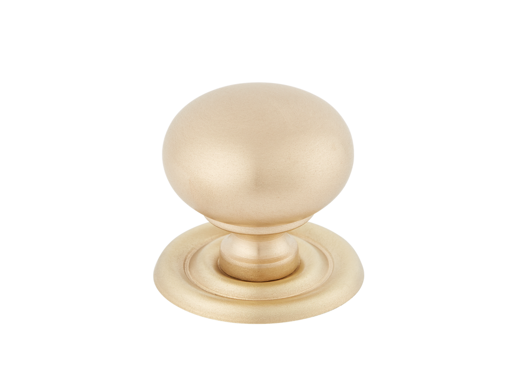 Cotswold Bun Cabinet Knob by Armac Martin - 25mm - Satin Brass Unlacquered