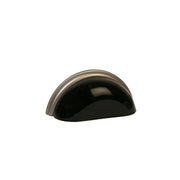 Glass Bin Pull by Lew's Hardware - 3" - Brushed Nickel - Black - New York Hardware