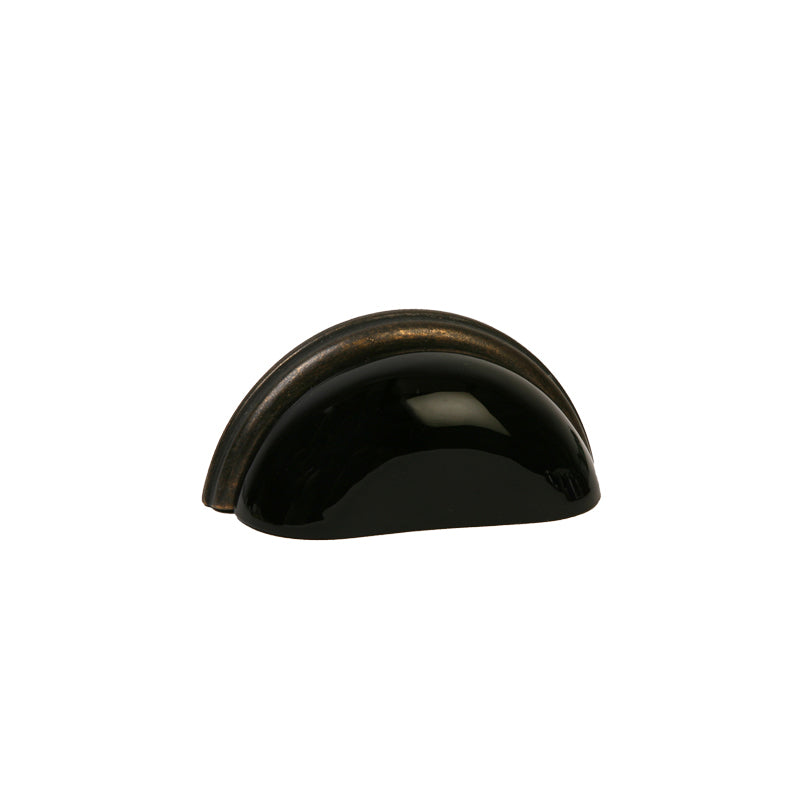Glass Bin Pull by Lew's Hardware - 3" - Oil-rubbed Bronze - Black - New York Hardware