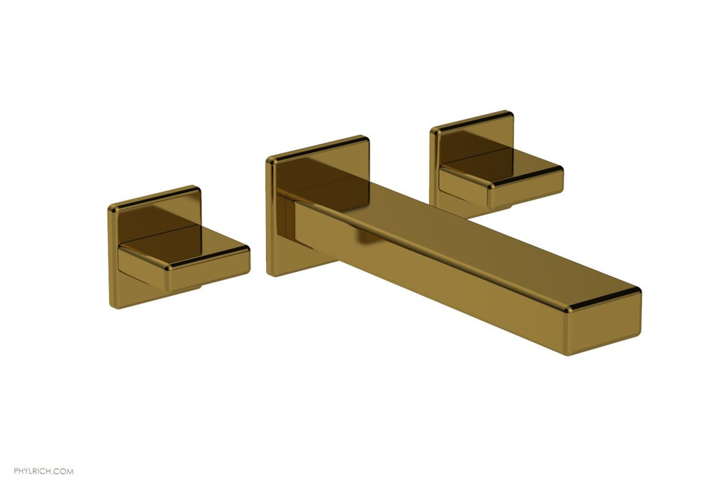 MIX Wall Lavatory Set   Blade Handles by Phylrich - Polished Gold